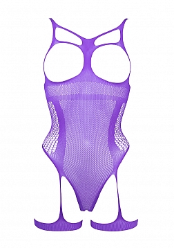 Open-cup strappy teddy - Purple - O/S