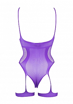 Open-cup strappy teddy - Purple - O/S