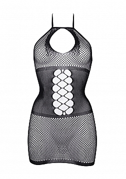 Peek-A-Boo Fishnet Dress - One Size