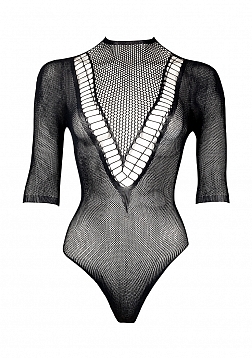 Short sleeve teddy - Black - O/S