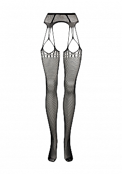 Celebrate Suspender Pantyhose OS - Black..