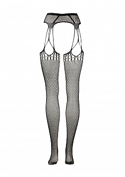 Celebrate Suspender Pantyhose OS - Black..