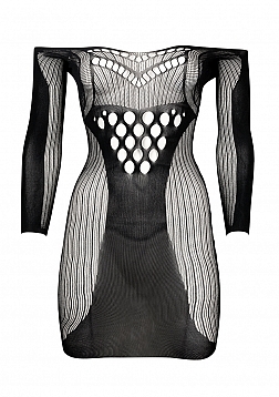 Long Sleeved Mini Dress - One Size