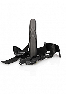 Textured Curved Hollow Strap-On - 8\