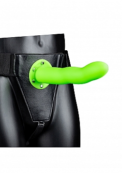 Glow in the Dark Curved Hollow Strap-On - 8\