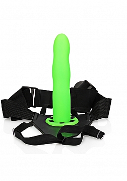 Glow in the Dark Curved Hollow Strap-On - 8\