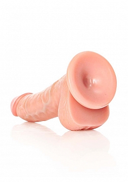 Curved Realistic Dildo with Balls and Suction Cup - 6\