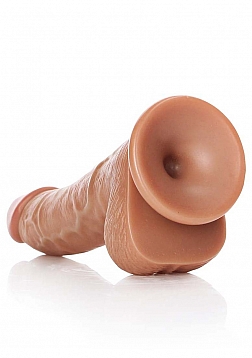 Curved Realistic Dildo with Balls and Suction Cup - 6\