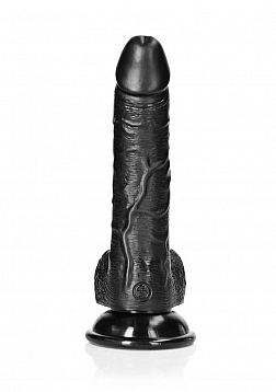 Curved Realistic Dildo with Balls and Suction Cup - 7\