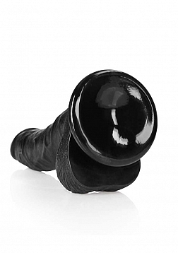 Curved Realistic Dildo with Balls and Suction Cup - 7\