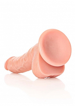 Curved Realistic Dildo with Balls and Suction Cup - 7\