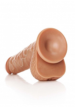 Straight Realistic Dildo with Balls and Suction Cup - 9\