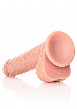 Straight Realistic Dildo with Balls and Suction Cup - 10\