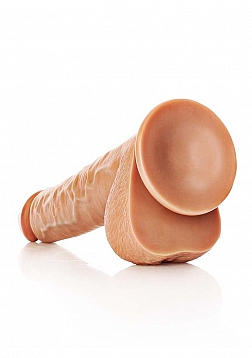 Straight Realistic Dildo with Balls and Suction Cup - 12\