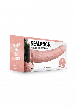 Vibrating Hollow Strap-On with Balls - 9\