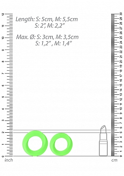 Cockring Set - Glow in the Dark - 2 Pieces