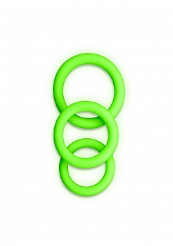 Cockring Set - Glow in the Dark - 3 Pieces