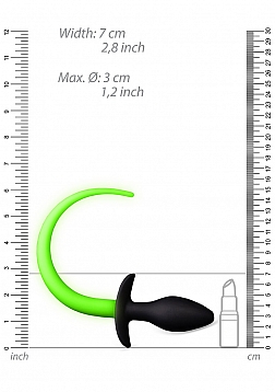 Puppy Tail Plug - Glow in the Dark