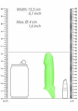 Smooth Thick Stretchy Penis Sheath - Glow in the Dark