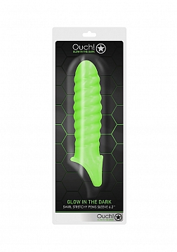 Swirl Stretchable Penis Sheath - Glow in the Dark