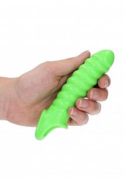 Swirl Stretchable Penis Sheath - Glow in the Dark