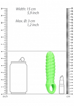 Swirl Stretchable Penis Sheath - Glow in the Dark