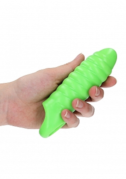 Swirl Thick Stretchy Penis Sheath - Glow in the Dark