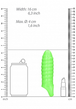 Swirl Thick Stretchy Penis Sheath - Glow in the Dark