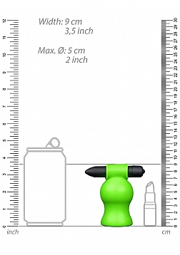 Vibrating Head Masturbator - Glow in the Dark