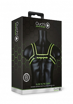 Chest Bulldog Harness - Glow in the Dark - S/M