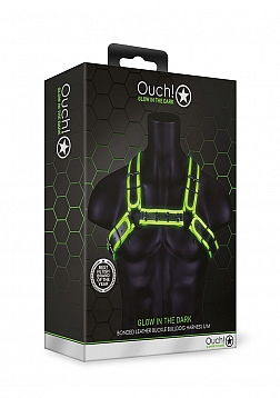 Bulldog Harness with Buckle - Glow in the Dark - S/M
