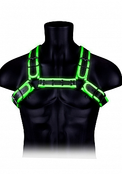 Bulldog Harness with Buckle - Glow in the Dark - S/M