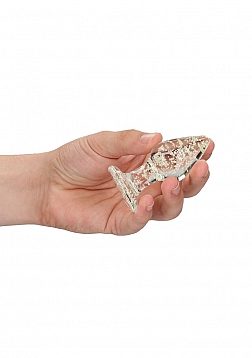 Glass Butt Plug - Glow in the Dark - Medium