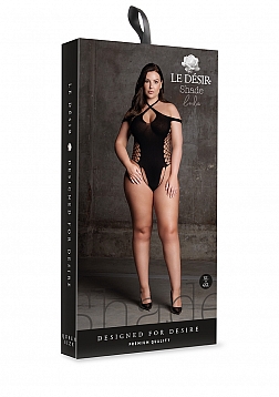 Leda XIII - Body with Crossed Neckline and Off Shoulder Straps - Plus Size