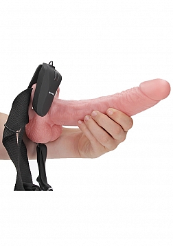 Vibrating Hollow Strap-On with Balls - 9\