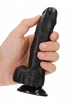 Curved Realistic Dildo with Balls and Suction Cup - 6\