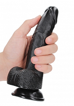Curved Realistic Dildo with Balls and Suction Cup - 7\
