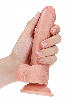 Curved Realistic Dildo with Balls and Suction Cup - 7\