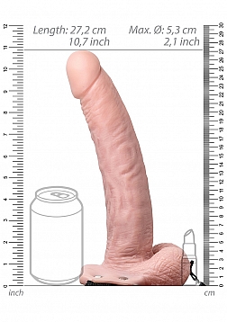 Vibrating Hollow Strap-On with Balls - 9\