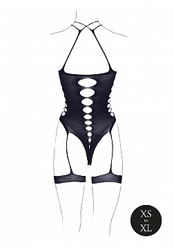 Metis XVI - Body with Garters and Crossed Neckline - One Size