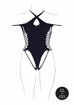 Leda XIII - Body with Crossed Neckline and Off Shoulder Straps - Plus Size