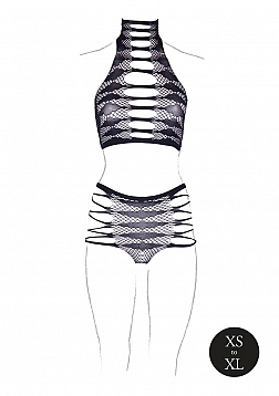 Carpo XLVI - Two Piece with Turtleneck, Crop Top and Pantie - One Size