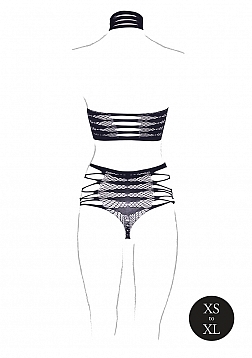 Carpo XLVI - Two Piece with Turtleneck, Crop Top and Pantie - One Size