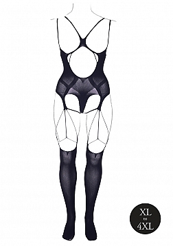 Elara VII - Bodystocking with Open Cups - Plus Size