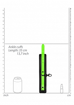 Hand and Ankle Cuffs with Hogtie - Glow in the Dark