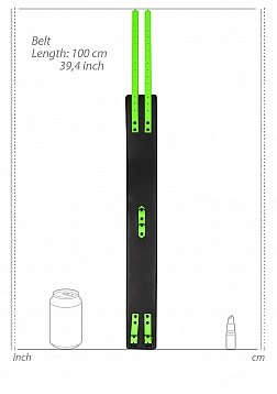 Thigh Cuffs with Belt and Handcuffs - Glow in the Dark - S/M