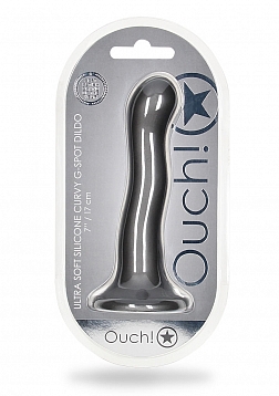 Ultra Soft Silicone Curvy G-Spot Dildo - 7\'\' / 17 cm