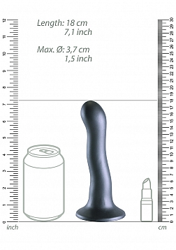 Ultra Soft Silicone Curvy G-Spot Dildo - 7\'\' / 17 cm