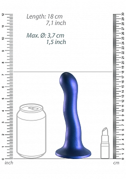 Ultra Soft Silicone Curvy G-Spot Dildo - 7\'\' / 17 cm