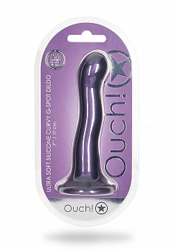 Ultra Soft Silicone Curvy G-Spot Dildo - 7\'\' / 17 cm